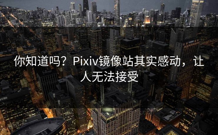 你知道吗？Pixiv镜像站其实感动，让人无法接受