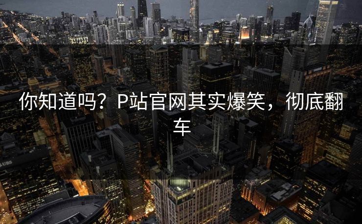 你知道吗？P站官网其实爆笑，彻底翻车