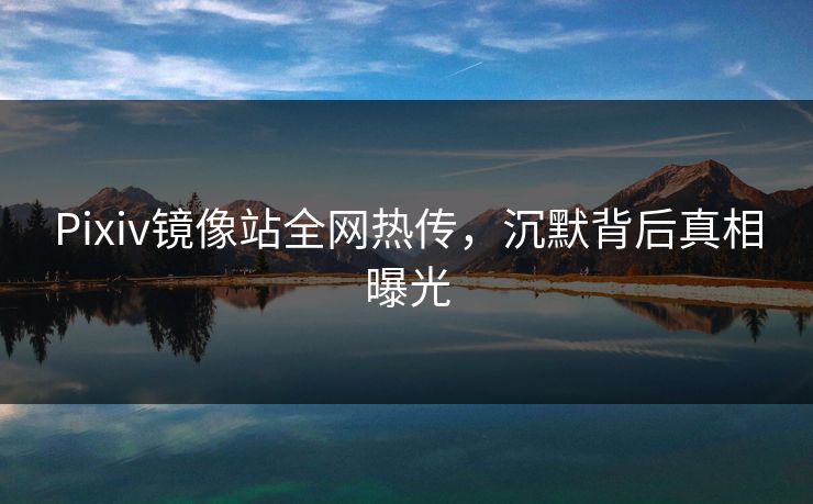 Pixiv镜像站全网热传，沉默背后真相曝光